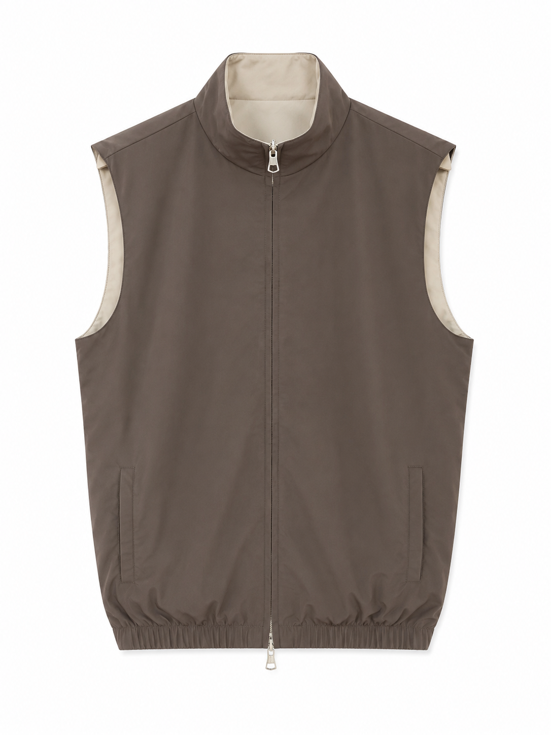 Brown / Beige dubbelzijdige bodywarmer