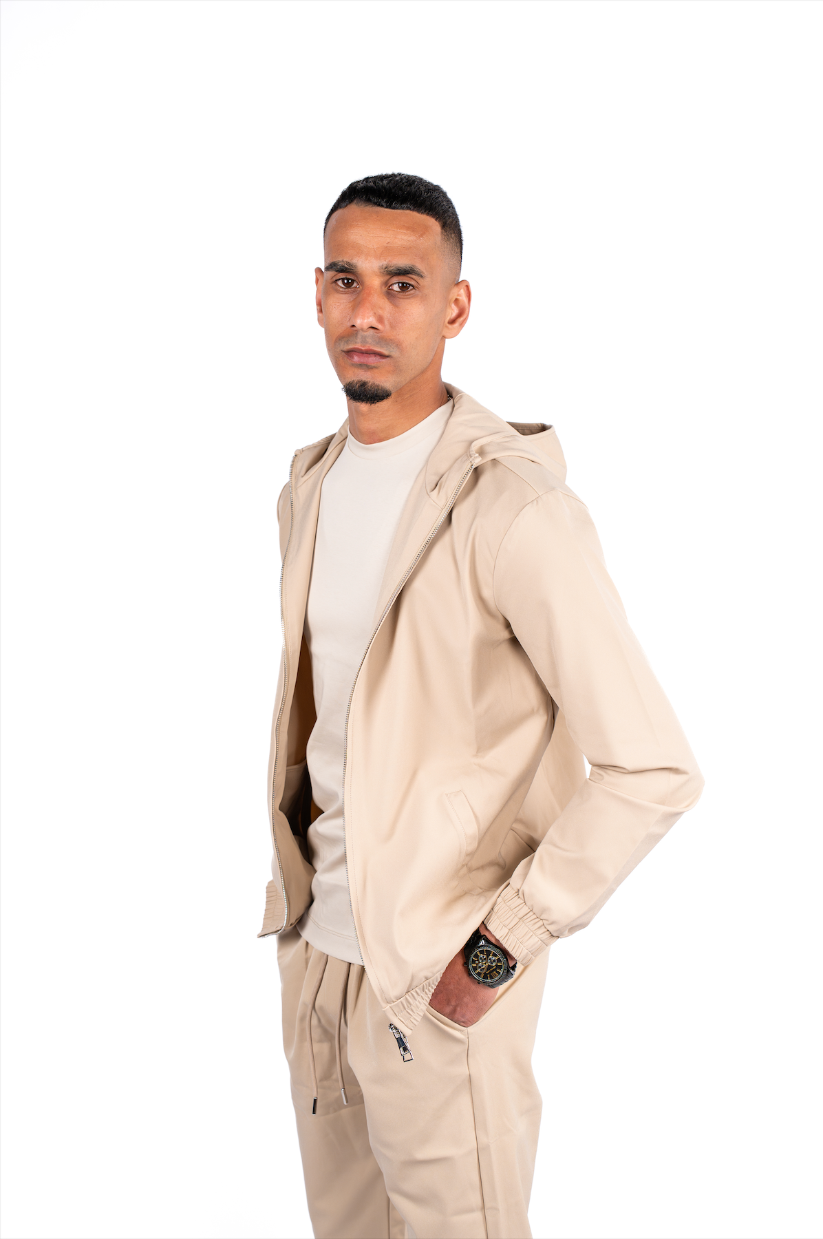 Techsuit Beige hooded